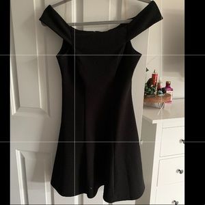 black off the shoulder dress
